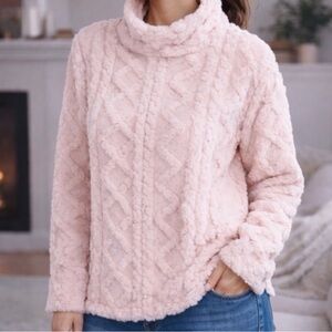 Eddie Bauer Soft Pink Cowl Neck Sweater